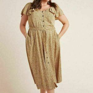 Plus Size Anthropologie Bolano Cheetah Dress 20W